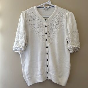 Boden White short sleeve cardigan